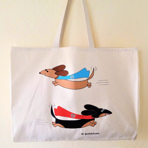 Super Dachshunds Large Tote Bag