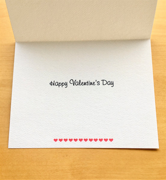 Dachshund Ladybug Valentine's Day Card Love Bug . Black and Tan - Message Inside (Set of 10)